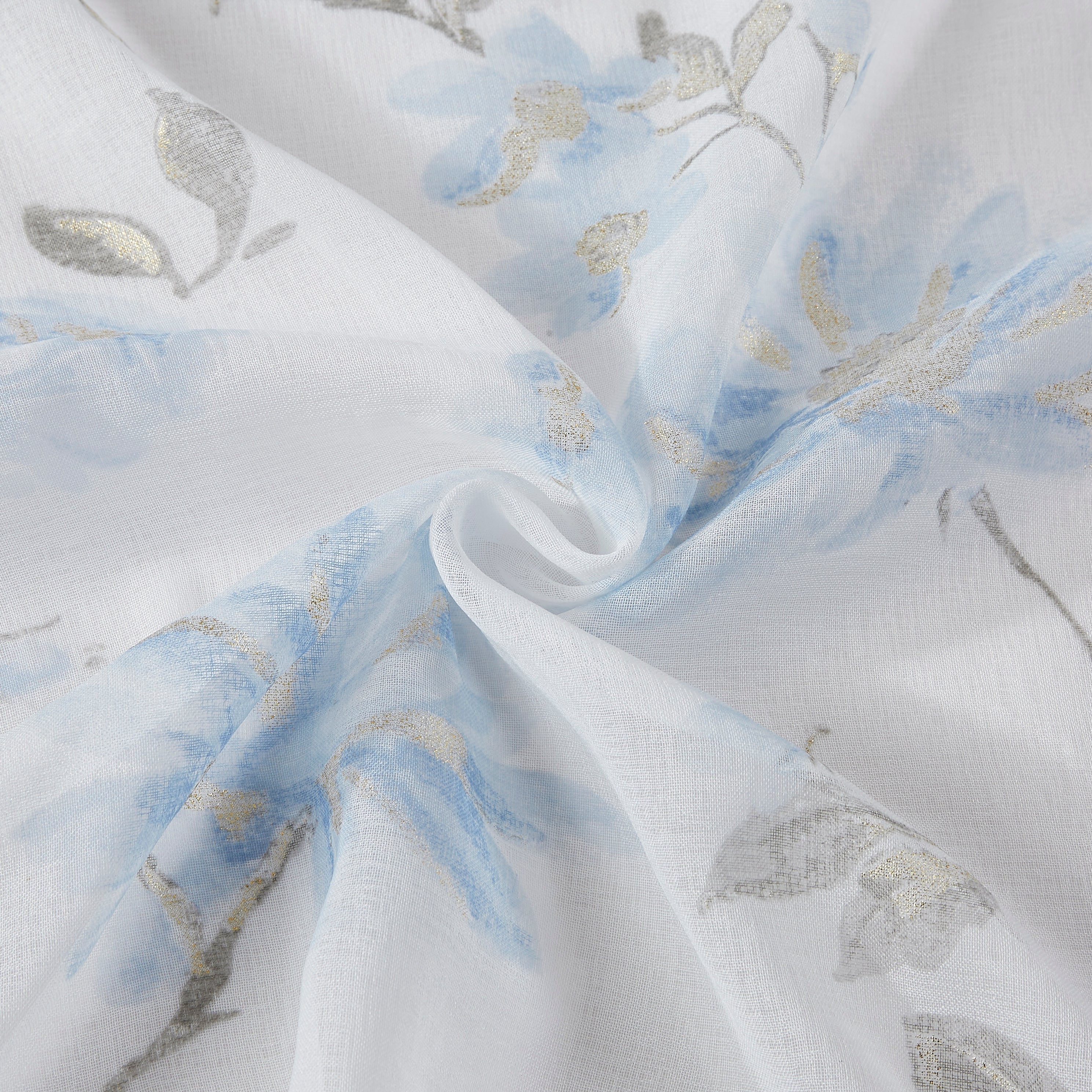 Dainty Home Jacqueline Linen Textured Metallic Light Filtering Grommet Curtain Panel Pair