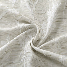 Load image into Gallery viewer, Dainty Home Justina Botanical Leaf Pattern Textured Soft Linen Textured Fabric Shower Curtain, 72" x 72"
