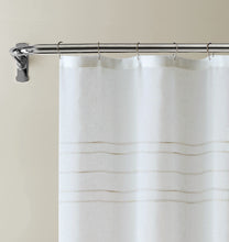 Load image into Gallery viewer, Dainty Home Lisa 3D Linen Textured Weaved Linen Look Striped Designed Fabric Shower Curtain
