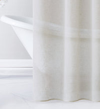 Load image into Gallery viewer, Dainty Home Daniella 3D Solid Linen Look Textured Striped 3D Chenille Designed Fabric Shower Curtain
