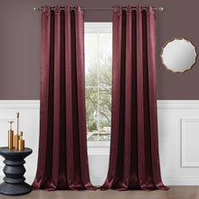 Load image into Gallery viewer, Dainty Home Brookville Textured 100% Blackout Luxurious Metallic Sheen Thermal Insulated Grommet Single Panel
