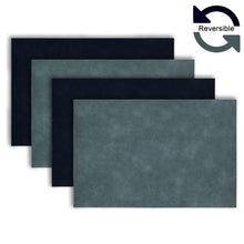 Load image into Gallery viewer, Dainty Home Florence Faux Leather Reversible 2 Color 12" x 18" Rectangular Placemat Set
