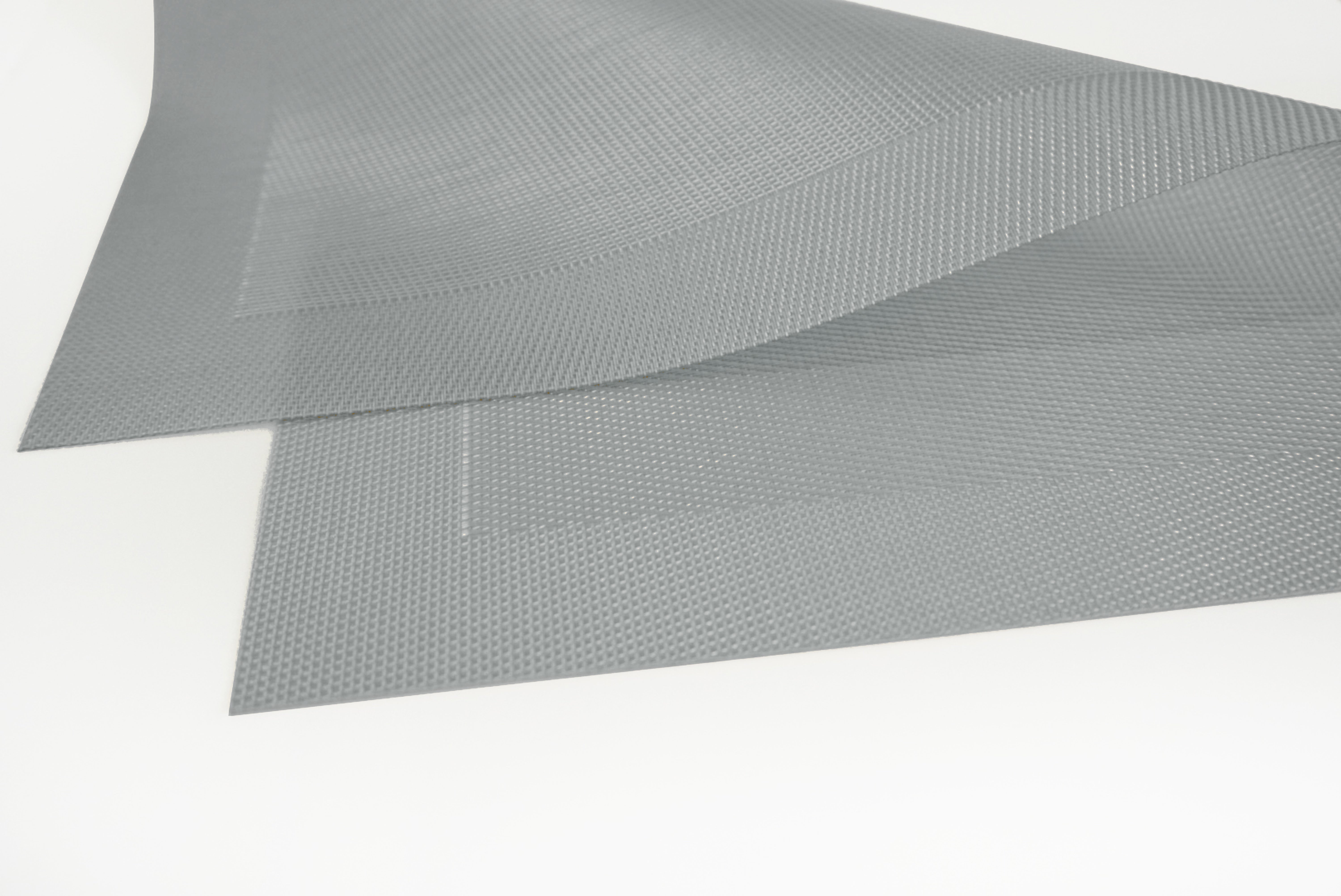 Dainty Home Sonata Woven Textilene Crossweave With Solid Geometric Pattern Reversible 12" x 18" Rectangular Placemat