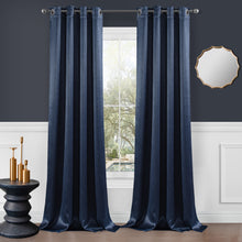 Load image into Gallery viewer, Dainty Home Brookville Textured 100% Blackout Luxurious Metallic Sheen Thermal Insulated Grommet Single Panel
