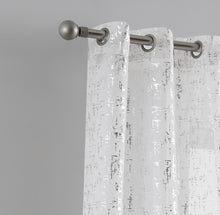 Load image into Gallery viewer, Dainty Home Lindsey Linen Textured Metallic Light Filtering Grommet Curtain Panel Pair
