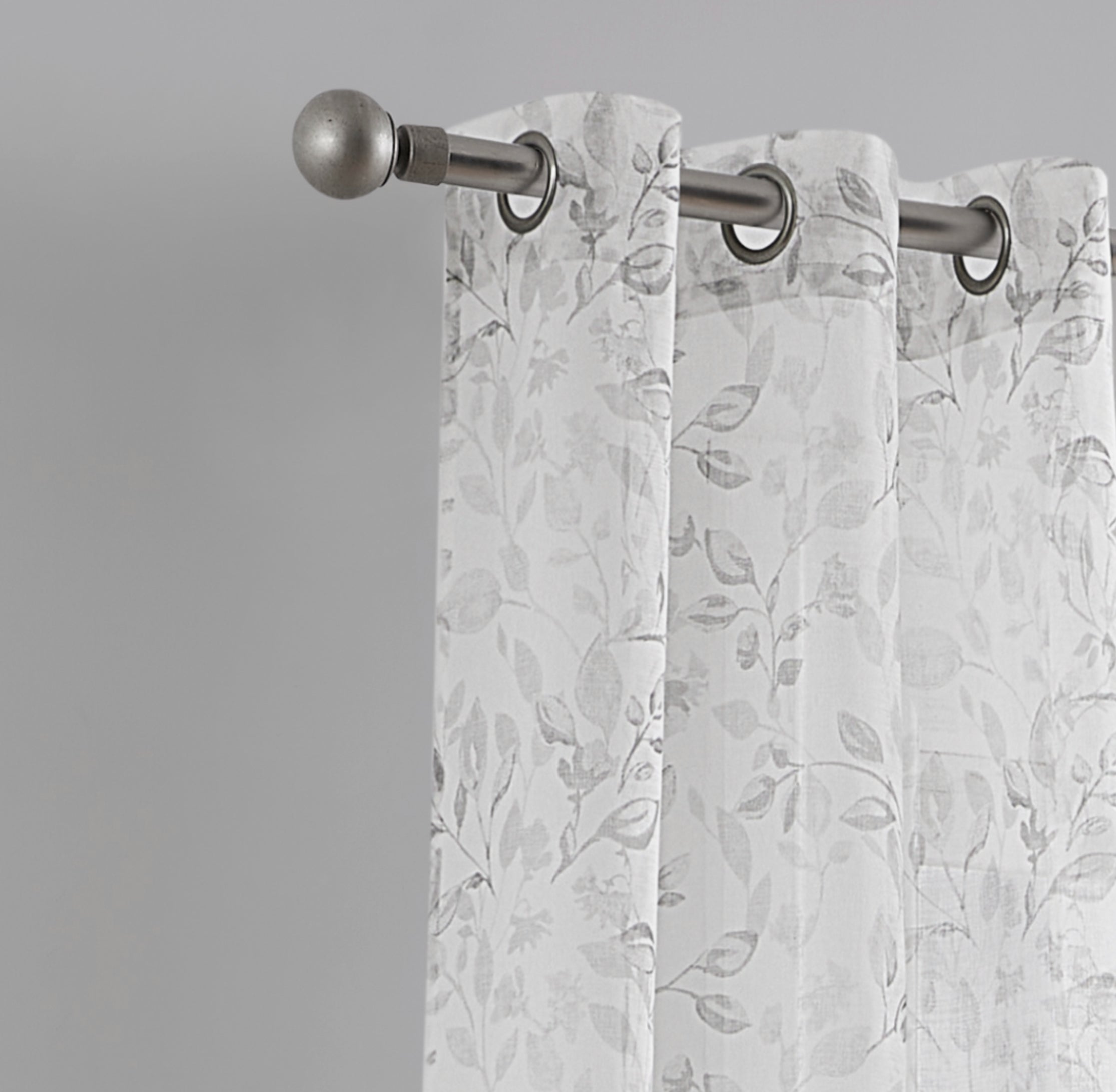 Dainty Home Cecily Linen Textured Metallic Light Filtering Grommet Curtain Panel Pair