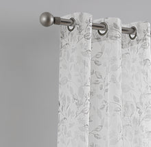 Load image into Gallery viewer, Dainty Home Cecily Linen Textured Metallic Light Filtering Grommet Curtain Panel Pair
