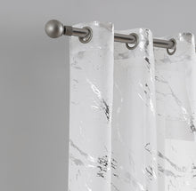 Load image into Gallery viewer, Dainty Home Chloe Linen Textured Metallic Light Filtering Grommet Curtain Panel Pair

