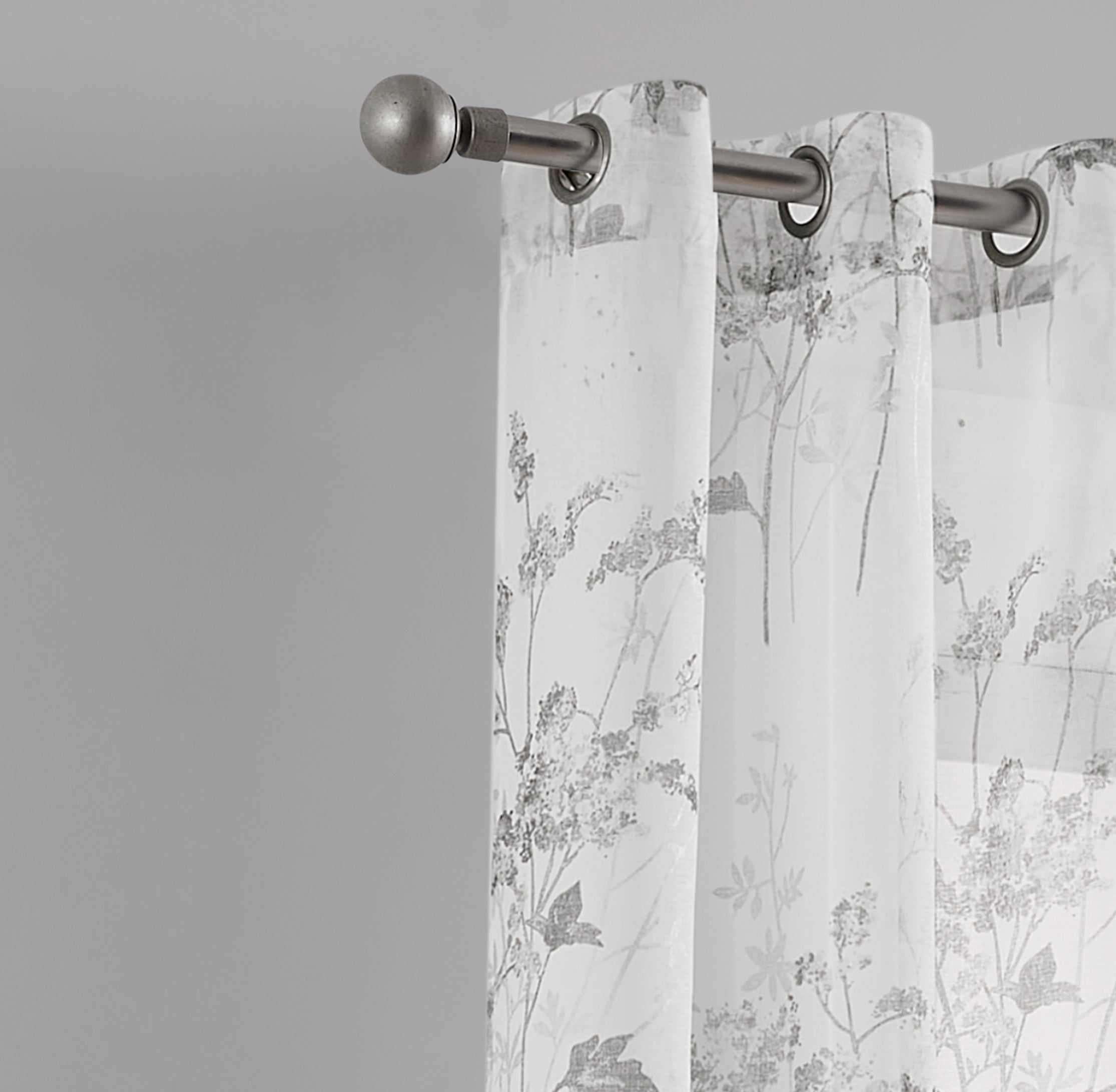 Dainty Home Jessica 2-Pack Linen Textured Metallic Light Filtering Grommet Curtain Panel Pair