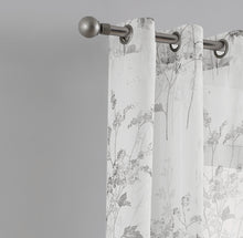 Load image into Gallery viewer, Dainty Home Jessica 2-Pack Linen Textured Metallic Light Filtering Grommet Curtain Panel Pair
