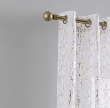 Load image into Gallery viewer, Dainty Home Lindsey Linen Textured Metallic Light Filtering Grommet Curtain Panel Pair
