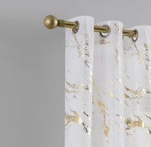 Load image into Gallery viewer, Dainty Home Chloe Linen Textured Metallic Light Filtering Grommet Curtain Panel Pair
