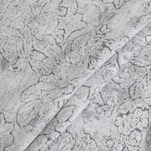 Load image into Gallery viewer, Dainty Home Shelley Heavy Jacquard Floral Textured Fabric Soft Polyester Shower Curtain, 72" x 72"
