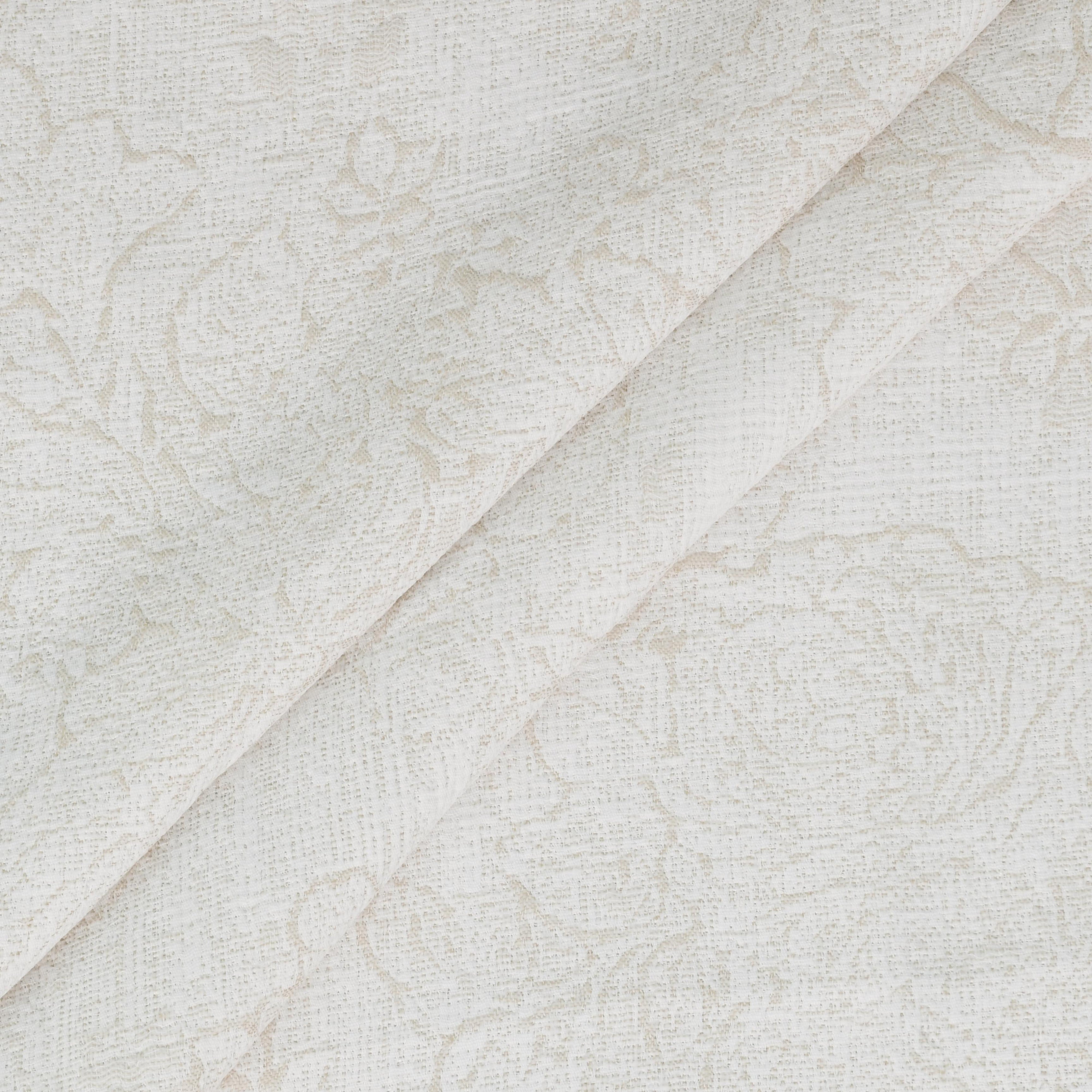 Dainty Home Shelley Heavy Jacquard Floral Textured Fabric Soft Polyester Shower Curtain, 72" x 72"