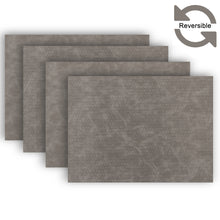 Load image into Gallery viewer, Dainty Home Sorento Faux Leather Reversible 2 Pattern 12" x 18" Rectangular Placemat Set Of 4
