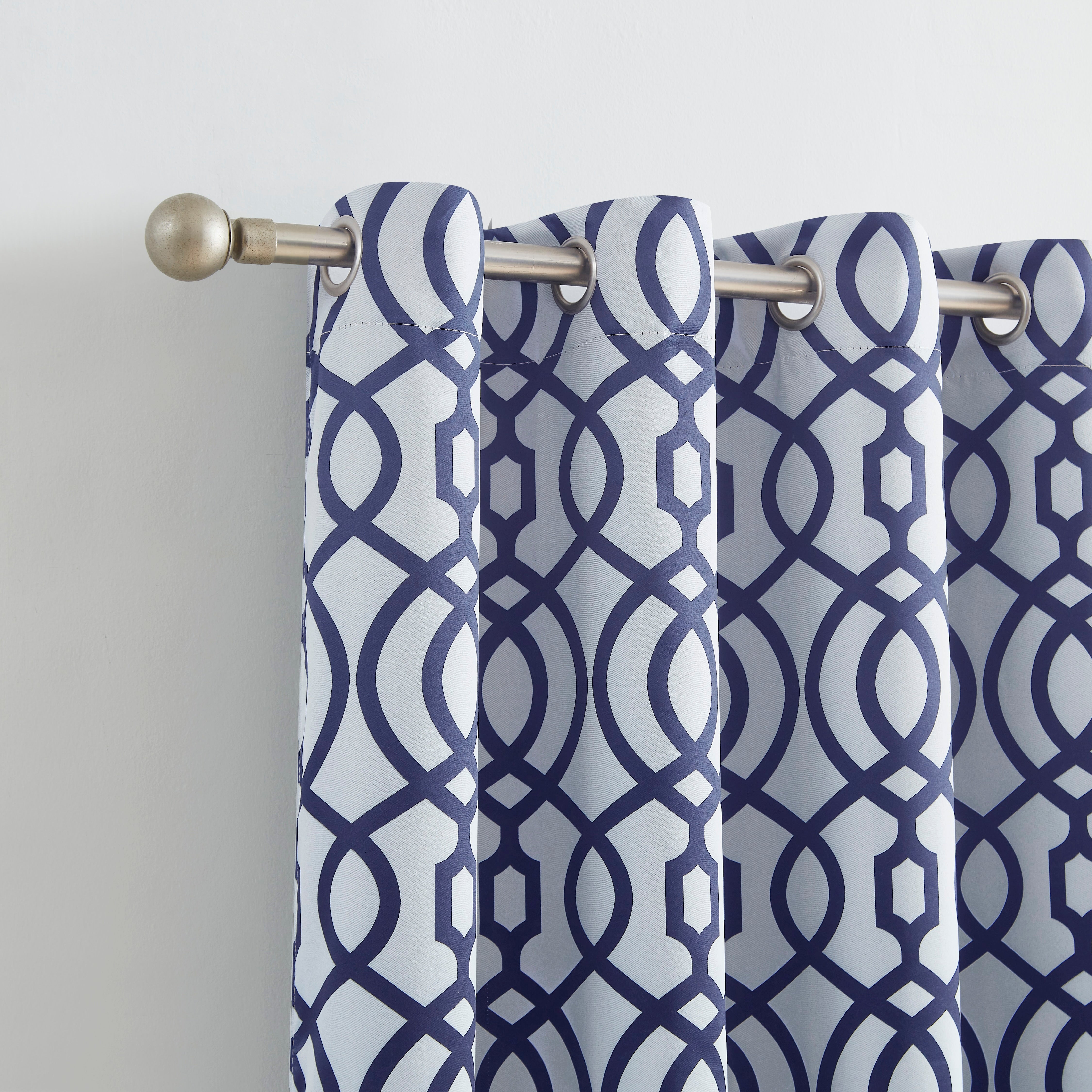 Dainty Home Trellis Printed 3D Designed Blackout Thermal Insulated Grommet Single Panel