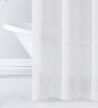 Load image into Gallery viewer, Dainty Home Daniella 3D Solid Linen Look Textured Striped 3D Chenille Designed Fabric Shower Curtain
