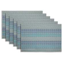 Load image into Gallery viewer, Dainty Home Yorkshire Woven Texteline Textured Design Reversible 12" x 18" Rectangular Placemats Set of 6
