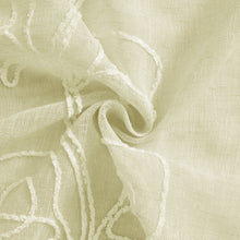 Load image into Gallery viewer, Dainty Home Stella 3D Linen Look Textured Floral 3D Chenille Designed Fabric Shower Curtain
