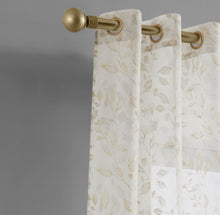 Load image into Gallery viewer, Dainty Home Cecily Linen Textured Metallic Light Filtering Grommet Curtain Panel Pair
