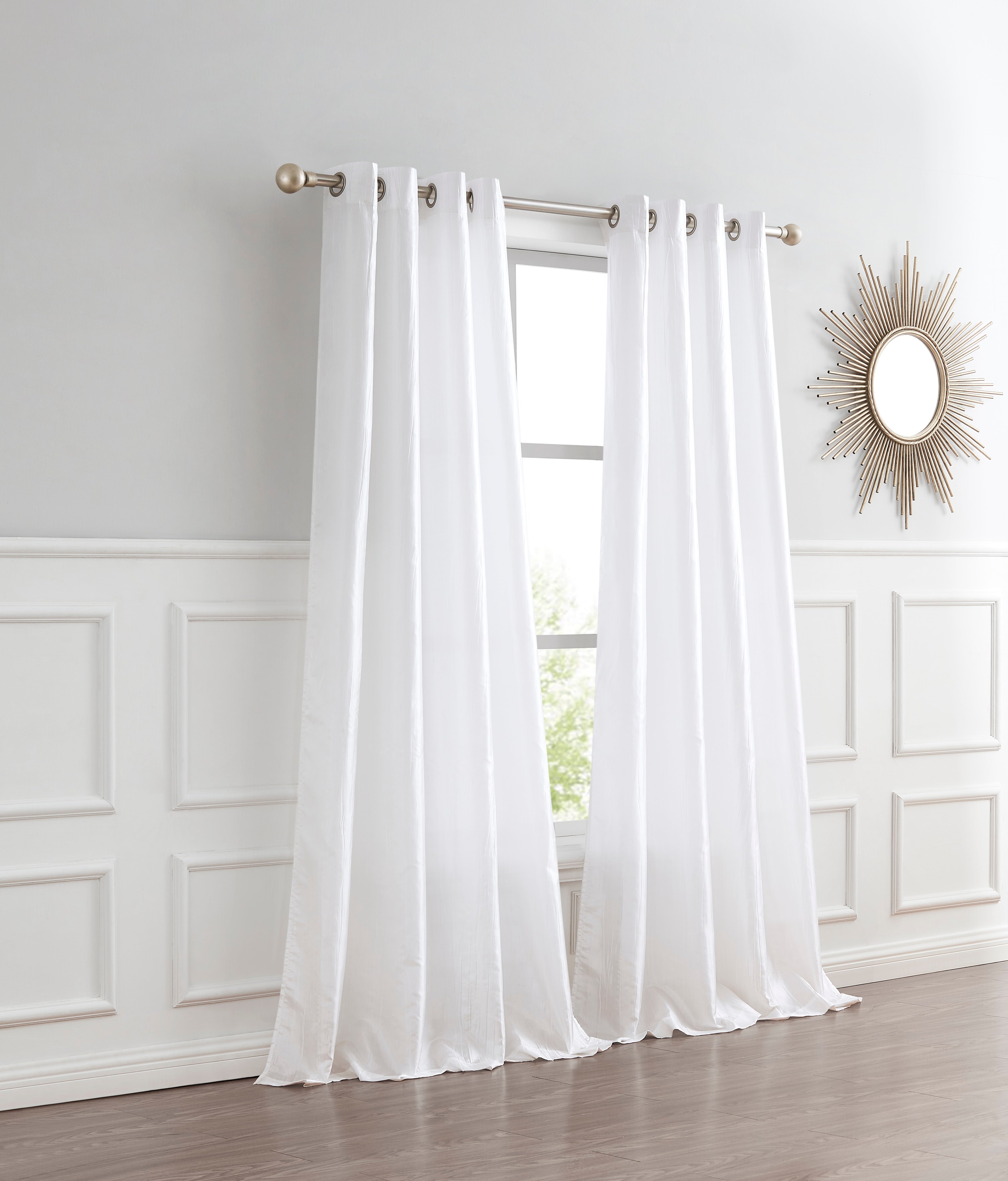Dainty Home Verona 3D Crushed Silk Textured Light Filtering Grommet Single Panel