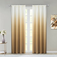 Load image into Gallery viewer, Dainty Home Shades Gradient Ombre Design Heavy Room Darkening Rod Pocket Panel Pair
