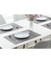 Load image into Gallery viewer, Dainty Home Lacey Woven Metallic Lace Crossweave With Metallic Lace Pattern Reversible 12" x 18" Rectangular Placemats
