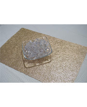 Load image into Gallery viewer, Dainty Home Lacey Woven Metallic Lace Crossweave With Metallic Lace Pattern Reversible 12" x 18" Rectangular Placemats
