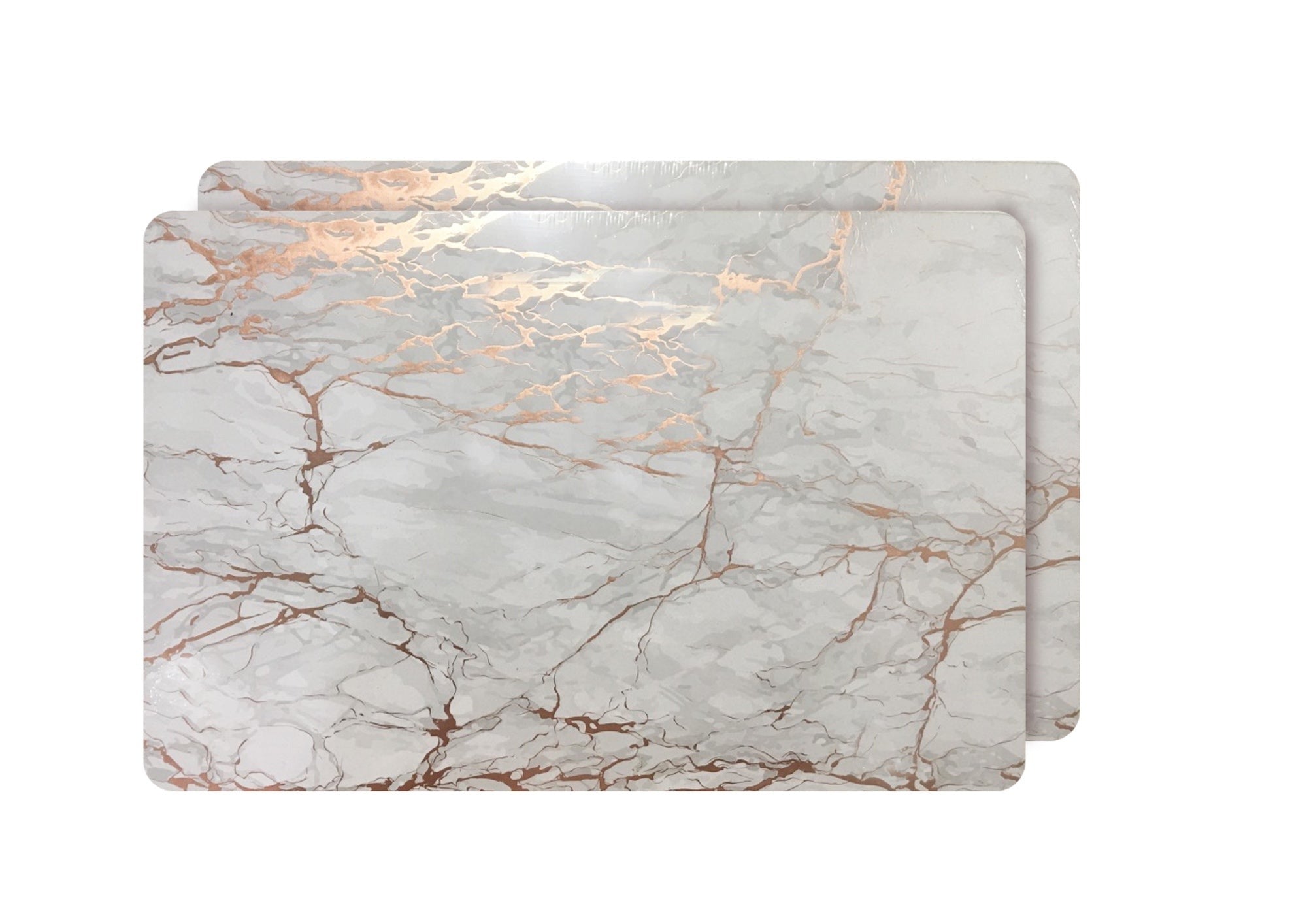 Dainty Home Marble Cork Foil Printed Marble Granite Designed Thick Cork Textured 12" x 18" Rectangular Placemats