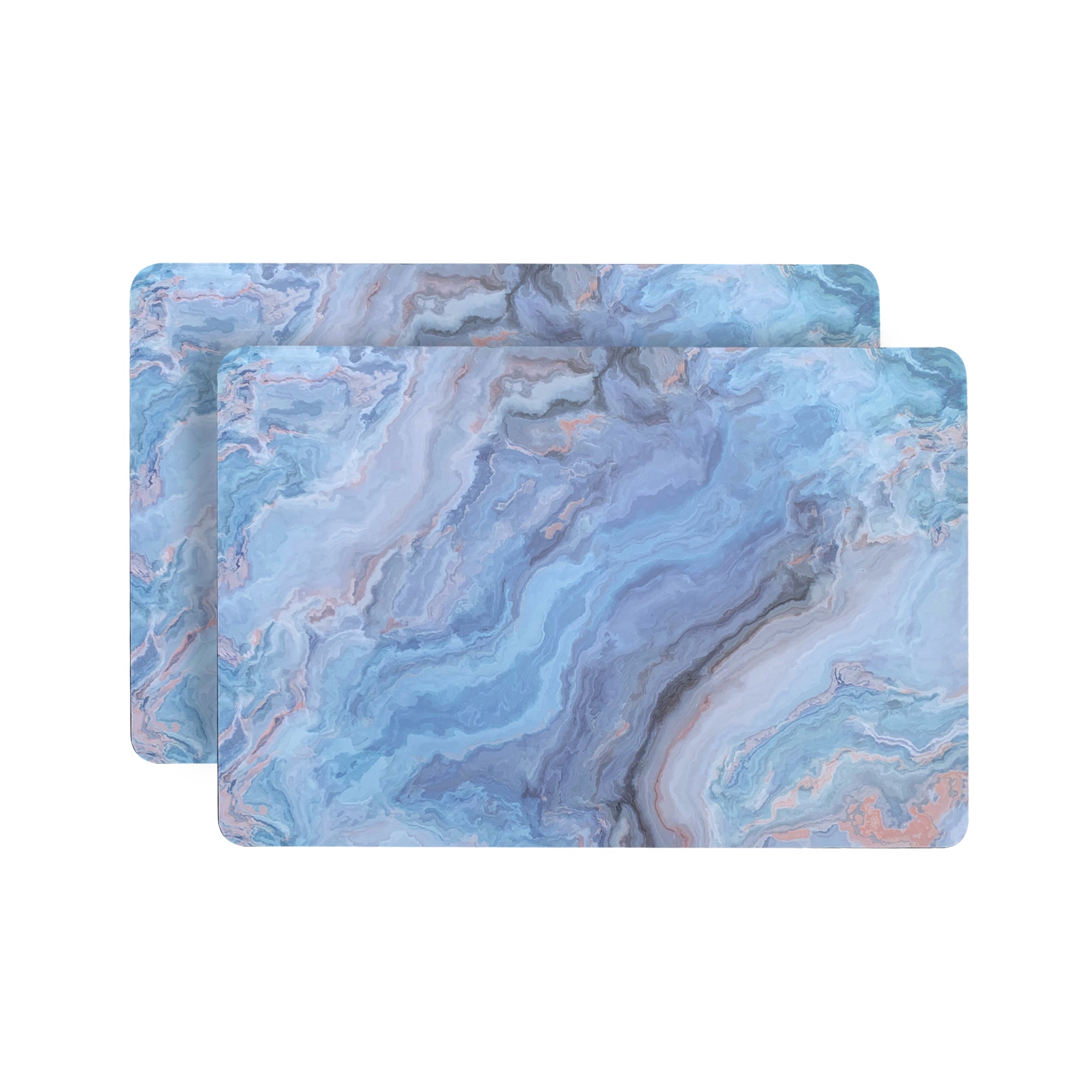 Dainty Home Marble Cork Foil Printed Marble Granite Designed Thick Cork Textured 12" x 18" Rectangular Placemats