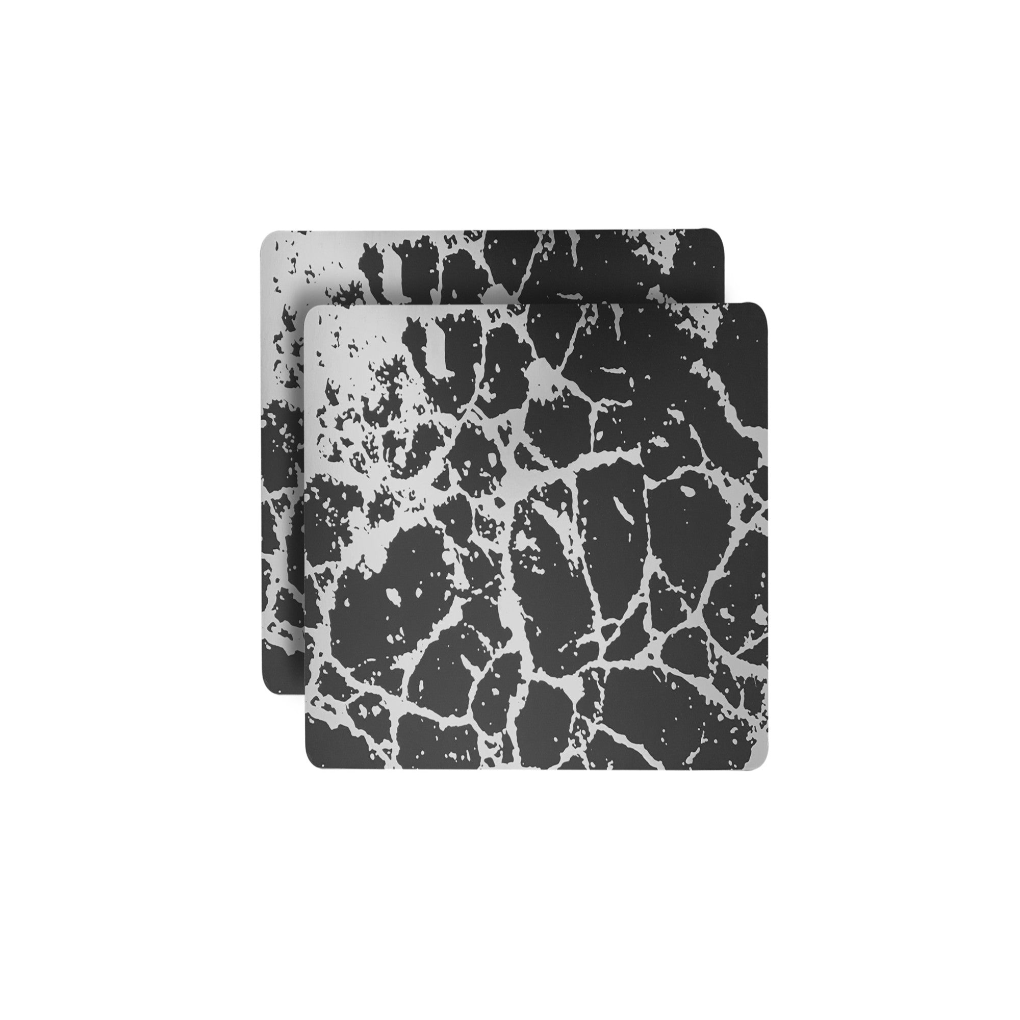 Dainty Home Marble Cork Foil Printed Marble Granite Designed Thick Cork Textured 15" x 15" Square Placemats