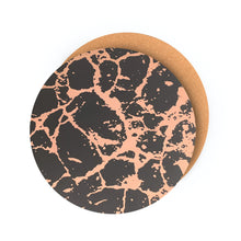 Load image into Gallery viewer, Dainty Home Marble Cork Foil Printed Marble Granite Designed Thick Cork Textured 15" x 15" Round Placemats
