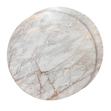 Load image into Gallery viewer, Dainty Home Marble Cork Foil Printed Marble Granite Designed Thick Cork Textured 15" x 15" Round Placemats
