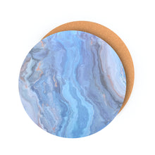 Load image into Gallery viewer, Dainty Home Marble Cork Foil Printed Marble Granite Designed Thick Cork Textured 15" x 15" Round Placemats
