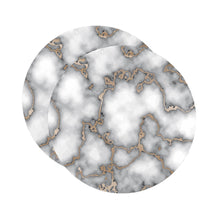 Load image into Gallery viewer, Dainty Home Marble Cork Foil Printed Marble Granite Designed Thick Cork Textured 15" x 15" Round Placemats
