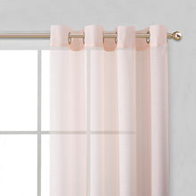 Load image into Gallery viewer, Dainty Home Malibu Solid Airy &amp; Breathable Semi-Sheer Light Filtering Extra Wide Grommet Panel Pair
