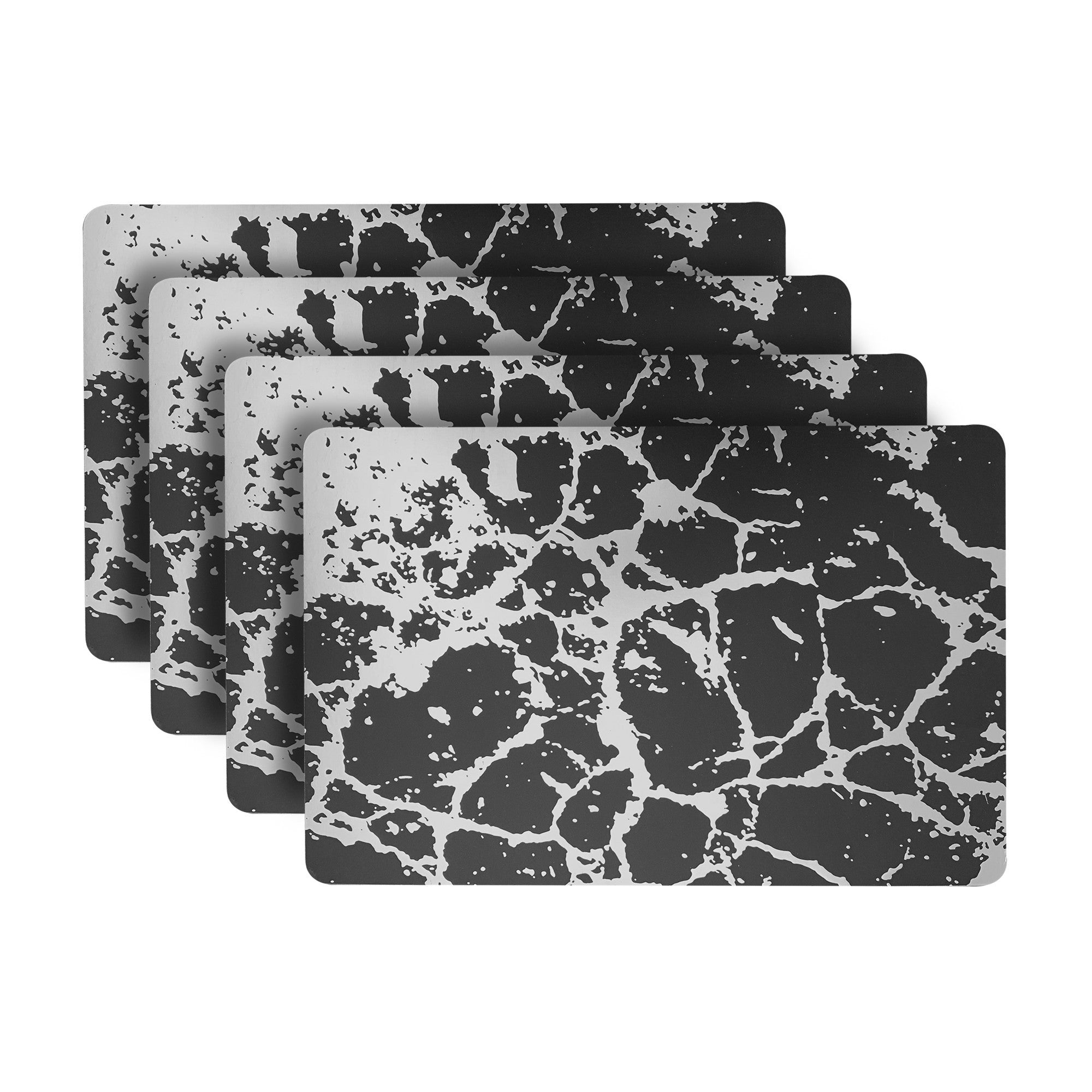 Dainty Home Marble Cork Foil Printed Marble Granite Designed Thick Cork Textured 12" x 18" Rectangular Placemats