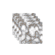 Load image into Gallery viewer, Dainty Home Marble Cork Foil Printed Marble Granite Designed Thick Cork Textured 15" x 15" Square Placemats
