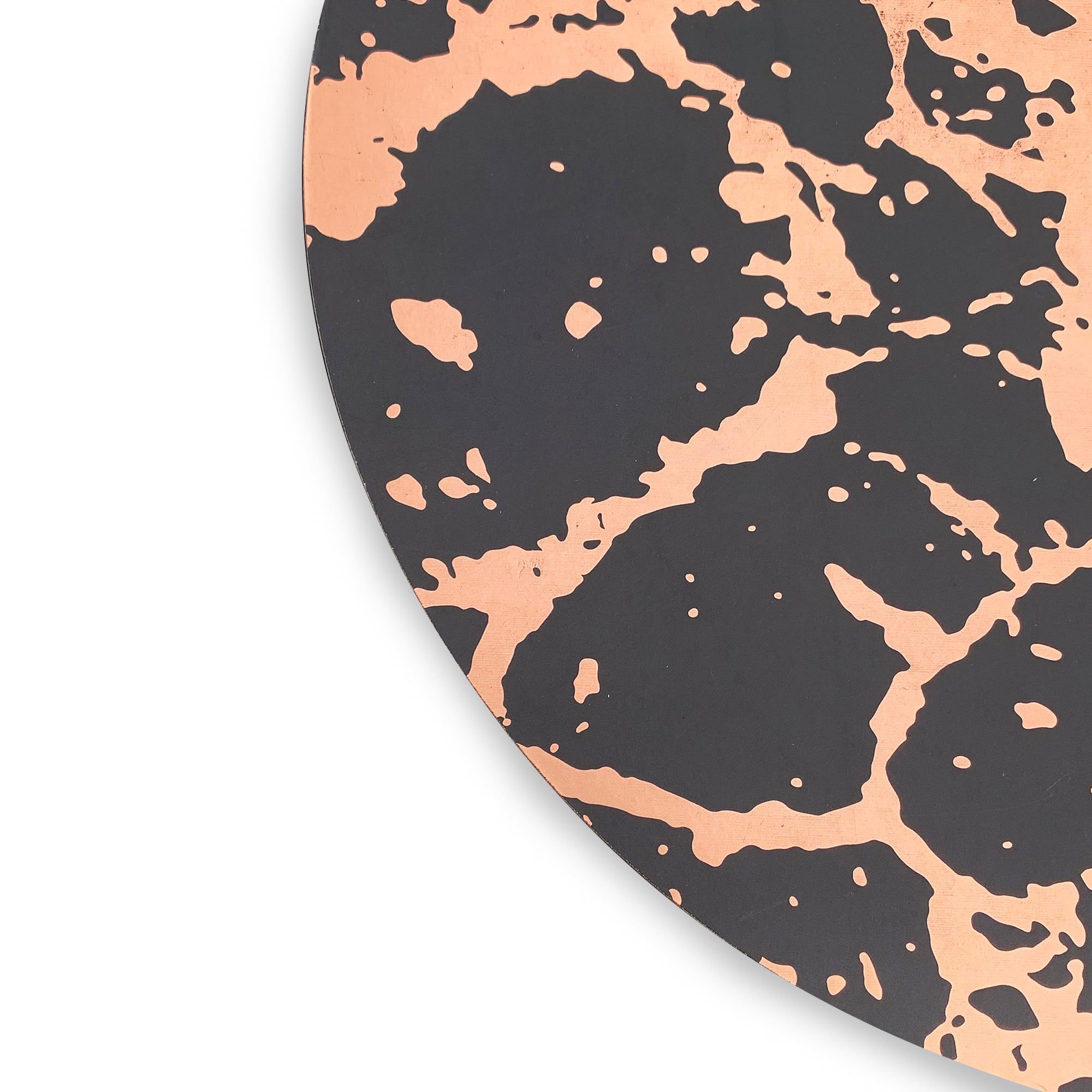 Dainty Home Marble Cork Foil Printed Marble Granite Designed Thick Cork Textured 15" x 15" Round Placemats