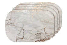 Load image into Gallery viewer, Dainty Home Marble Cork Foil Printed Marble Granite Designed Thick Cork Textured 12" x 18" Oval Placemats
