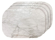 Load image into Gallery viewer, Dainty Home Marble Cork Foil Printed Marble Granite Designed Thick Cork Textured 12" x 18" Oval Placemats
