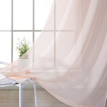 Load image into Gallery viewer, Dainty Home Malibu Solid Airy &amp; Breathable Semi-Sheer Light Filtering Extra Wide Grommet Panel Pair
