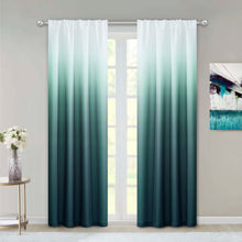 Load image into Gallery viewer, Dainty Home Shades Gradient Ombre Design Heavy Room Darkening Rod Pocket Panel Pair
