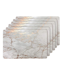 Load image into Gallery viewer, Dainty Home Marble Cork Foil Printed Marble Granite Designed Thick Cork Textured 12" x 18" Rectangular Placemats
