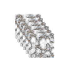 Load image into Gallery viewer, Dainty Home Marble Cork Foil Printed Marble Granite Designed Thick Cork Textured 15" x 15" Square Placemats
