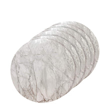 Load image into Gallery viewer, Dainty Home Marble Cork Foil Printed Marble Granite Designed Thick Cork Textured 15" x 15" Round Placemats
