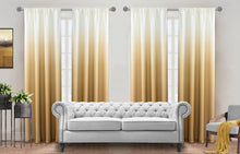 Load image into Gallery viewer, Dainty Home Shades Gradient Ombre Design Heavy Room Darkening Rod Pocket Set Of 4 Window Panels
