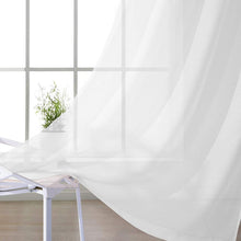 Load image into Gallery viewer, Dainty Home Malibu Solid Airy &amp; Breathable Semi-Sheer Light Filtering Extra Wide Grommet Set Of 4 Window Panels
