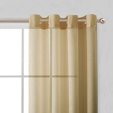 Load image into Gallery viewer, Dainty Home Malibu Solid Airy &amp; Breathable Semi-Sheer Light Filtering Extra Wide Grommet Set Of 4 Window Panels
