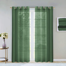 Load image into Gallery viewer, Dainty Home Malibu Solid Airy &amp; Breathable Semi-Sheer Light Filtering Extra Wide Grommet Panel Pair
